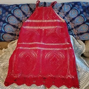 Red Francescas embroider style dress